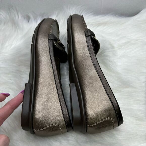 Anne Klein Nu World Bronze Slip On Flats 10 - Picture 6 of 8